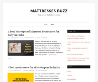 Bestmattressesbuzz.in(Mattresses Buzz) Screenshot