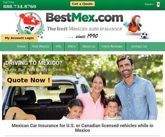 Bestmex.com(Mexican Car Insurance) Screenshot