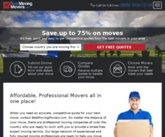 Bestmovingmovers.com(FREE Instant Moving Quotes From Best Canadian and USA Movers) Screenshot