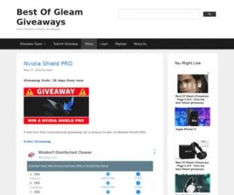 Bestofgleam.com(Best of Gleam Giveaways) Screenshot