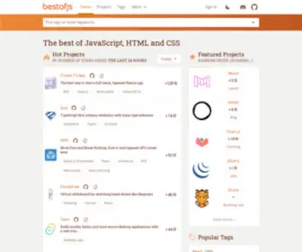 Bestofjs.org(Best of JavaScript) Screenshot