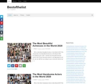 Bestofthelist.com(Lists of Celebrities) Screenshot