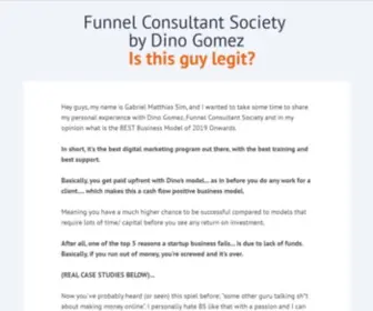 Bestonlinebizreviewed.com(Funnel Consultant Society) Screenshot