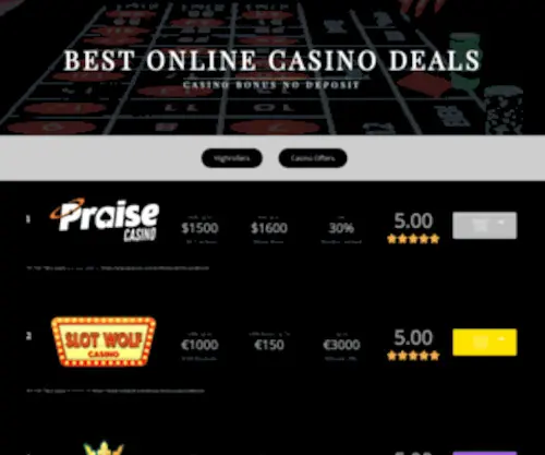 Bestonlinecasinodeal.com(Bestonlinecasinodeal) Screenshot