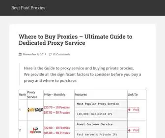 Bestpaidproxies.com(Where to Buy Proxies) Screenshot