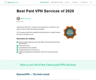 BestpaidVPN.com(Choosing the best paid VPN) Screenshot