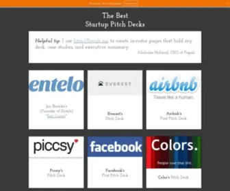 Bestpitchdecks.com(The Best Startup Pitch Decks) Screenshot