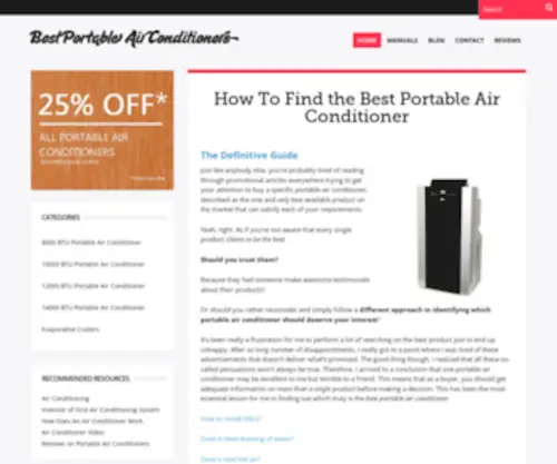 Bestportableairconditioner.net(10 Best Portable Air Conditioner 2019) Screenshot