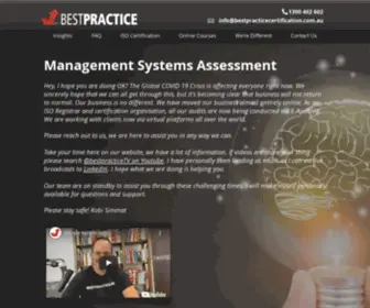 Bestpracticecertification.com.au(ISO Standards Certification and Training) Screenshot