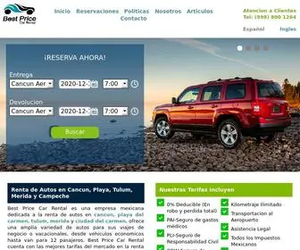 Bestpricecarrental.com.mx(Renta de Autos en Cancun) Screenshot