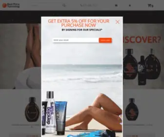 Bestpricetanning.com(Best Price Tanning the official site for discounted tanning lotions) Screenshot