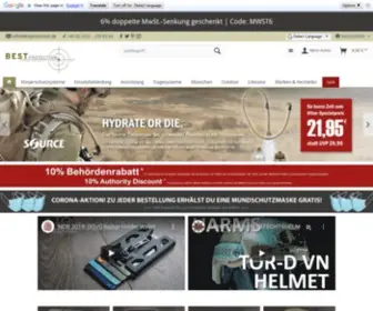 Bestprotection.de(Online Shop für Sicherheitsausrüstung) Screenshot