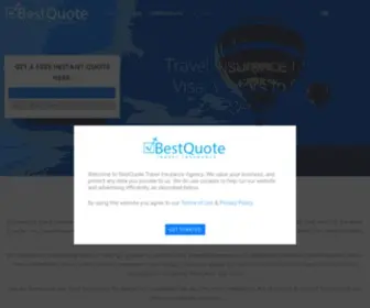 BestQuotetravelinsurance.ca(Travel Insurance Quotes To And From Canada) Screenshot