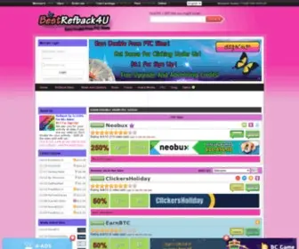 Bestrefback4U.com(Earn Double From PTC Sites) Screenshot