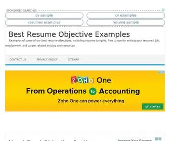 Bestresumeobjectiveexamples.com(This site) Screenshot