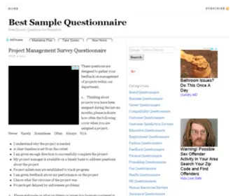 Bestsamplequestionnaire.com(Best Sample Questionnaire) Screenshot
