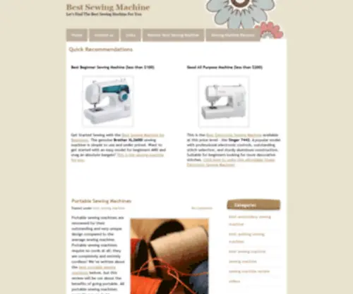 Bestsewingmachine.net(Best Sewing Machine) Screenshot