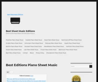 Bestsheetmusiceditions.com(Reviews of Sheet Music Editions and other piano resources) Screenshot