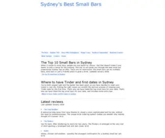 Bestsmallbars.com(Sydney Small Bars) Screenshot