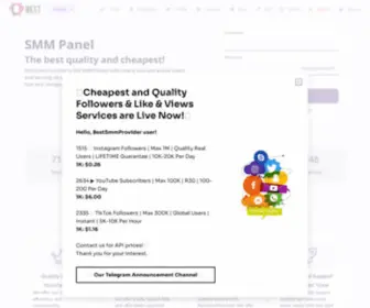 Bestsmmprovider.com(SMM Panel) Screenshot