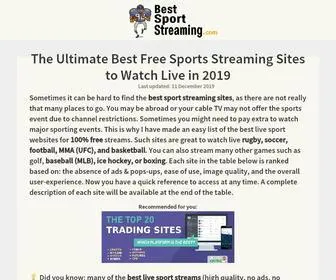 Bestsportstreaming.com(The Ultimate Best Free Sports Streaming Sites to Watch Live in 2019) Screenshot
