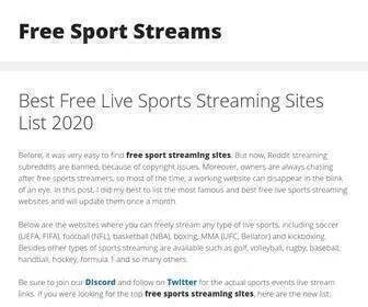 Bestsportstreamingsites.com(Best Free Sports Streaming Sites ListWatch Live Sport Streams) Screenshot