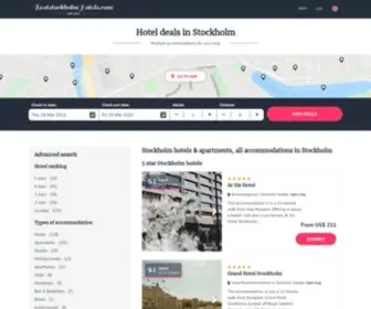Beststockholmhotels.com(Stockholm hotels & apartments) Screenshot