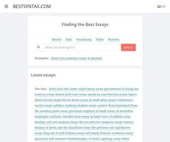 Bestsyntax.com(Finding the Best Essays) Screenshot