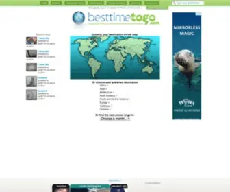 Besttimetogo.com(Find out when) Screenshot