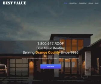 Bestvalueroofing.com(Orange County's Roofer) Screenshot