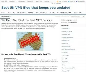 BestVPN.co.uk(Best UK VPN Blog that keeps you updated) Screenshot