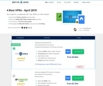 BestVPNadvice.com(Best VPN Services forApril edition)) Screenshot