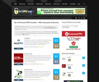 BestVPNserver.com(Top 10 Personal VPN Service Providers) Screenshot