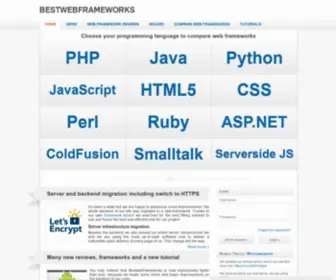 Bestwebframeworks.com(Compare PHP) Screenshot