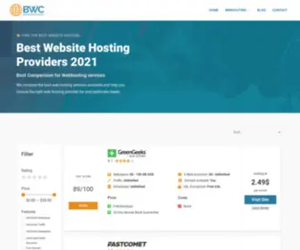 Bestwebhostcheck.com(Webhost Comparison Website) Screenshot