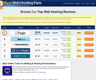 Bestwebhostingfans.com(Best 5 Web Hosting Companies) Screenshot