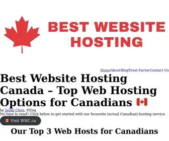 Bestwebsitehosting.ca(Top Web Hosting for Canadians 2021) Screenshot