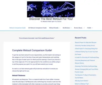 Bestwetsuitguide.com(WaterSport Wetsuit Guide) Screenshot