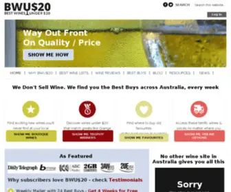 Bestwinesunder20.com.au(2016 Barossa Vintage Declared a Winner) Screenshot