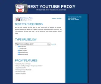 Bestyoutubeproxy.info(Best YouTube Proxy) Screenshot