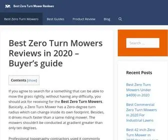 Bestzeroturnmowersreviews.com(Buyer’s guide) Screenshot