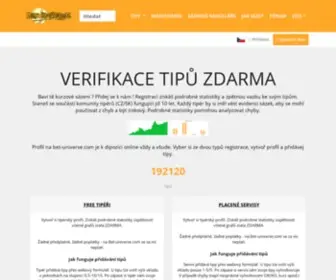 Bet-Universe.com(Verifikace tipů na sázení zdarma již 15 let) Screenshot