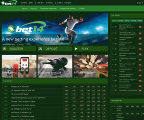 Bet14.com Screenshot