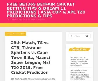 Bet365-Cricket.com(1001% FULL FIXED PREDICTION & TIPS) Screenshot