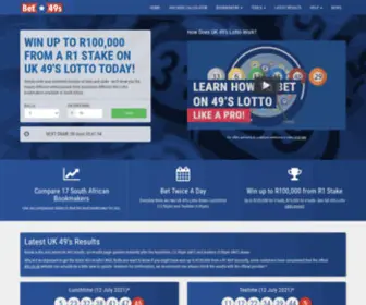 Bet49S.co.za(UK 49s Lotto) Screenshot