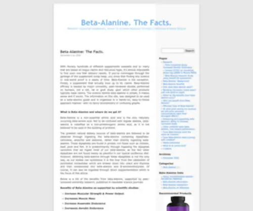 Betaalanine.info(The Facts) Screenshot