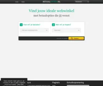 Betaalopties.nl(Overzicht van alle betaalmogelijkheden bij webshops) Screenshot