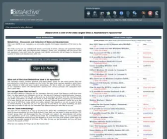 Betaarchive.com(Beta & Abandonware Discussion & Collection) Screenshot