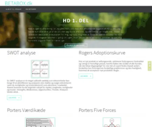Betabox.dk(Teorier og modeller) Screenshot