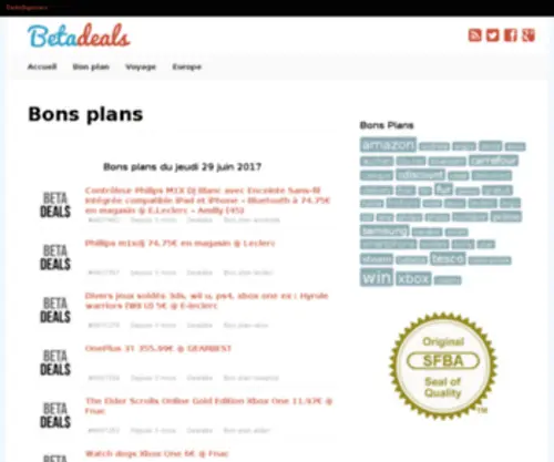 Betadeals.com(Erreur) Screenshot